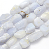 Natural Blue Lace Agate Beads Strands G-K202-02-1