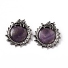 Natural Amethyst Pendants G-G983-01AS-01-3