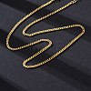 Brass Cuban Link Chain Necklaces for Women NJEW-D302-57G-2