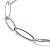 304 Stainless Steel Horse Eye Link Chain Necklace NJEW-D045-07P-2