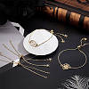 10Pcs 1MM Brass Box Chain Slider Bracelet Making MAK-BBC0001-35-4