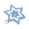 Glass Seed Beads Pendants PALLOY-MZ01457-01-2
