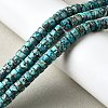 Synthetic Silver Line Turquoise Beads Strands G-L617-F03-3x6mm-1