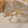 Stainless Steel Bird Tassel Stud Earrings CQ0312-3