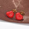 Brass Stud Earrings EJEW-F359-06G-5