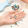  100Pcs 10 Colors Transparent Glass Beads Strands GLAA-TA0001-40-14