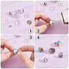 50Pcs 304 Stainless Steel Flat Round Stud Earring Settings STAS-BBC0010-39B-7