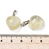 Natural Lemon Quartz Pendants G-J386-H18-P-3