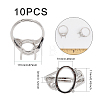 10Pcs Adjustable Brass Finger Ring Components KK-CA0002-19-4