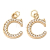 304 Stainless Steel with Crystal Rhinestone Charms RB-CBA5270-11G-C-1