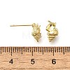 Conch Shape Brass Micro Pave Cubic Zirconia Ear Studs EJEW-D304-32G-3