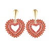 Glass Seed Bead Dangle Earrings EJEW-MZ00768-02-3