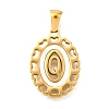 Golden 304 Stainless Steel Pendants STAS-K300-02G-Q-1