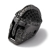 Helmet Shape Brass with Cubic Zirconia Beads KK-S406-15A-2