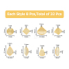 32Pcs 8 Style Brass Pendants KK-HY0001-31-2