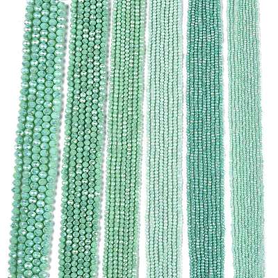 Electroplate Glass Beads Strands EGLA-A044-P1mm-B14-1