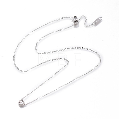 304 Stainless Steel Pendant Necklaces NJEW-I240-23-1