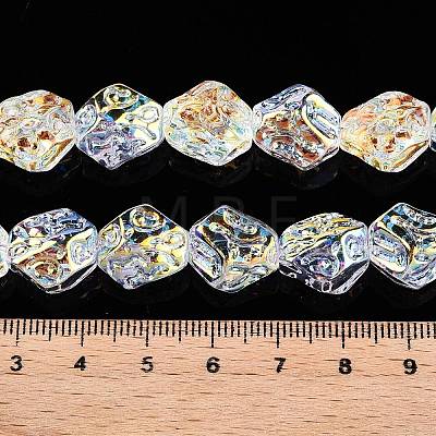 Electroplate Glass Beads Strands EGLA-N012-08B-1