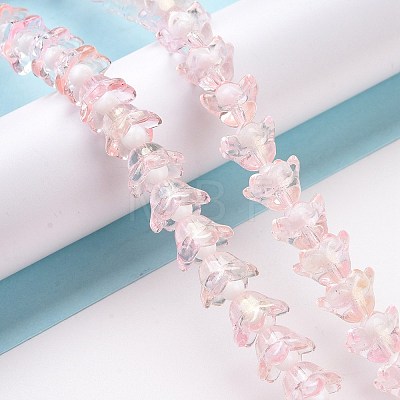 Transparent Glass Beads Strands LAMP-H061-01D-03-1