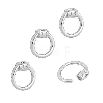 4Pcs Sterling Silver Locking Carabiner FIND-PH0026-94P-1