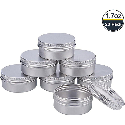 Round Aluminium Tin Cans CON-BC0004-26P-50ml-1