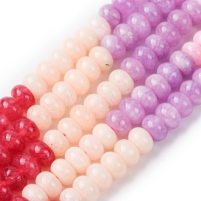 Gradient Color Natural White Jade Beads Strands G-NH0006-A12-01-1