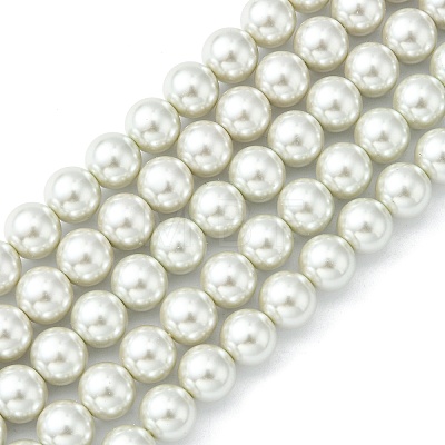 Eco-Friendly Dyed Glass Pearl Round Beads Strands HY-A002-10mm-RB009-1