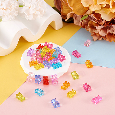  200Pcs Transparent Acrylic Beads MACR-TA0001-36-1