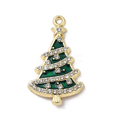 Alloy Enamel Pendants with Rhinestone X-FIND-H055-16G-02-1