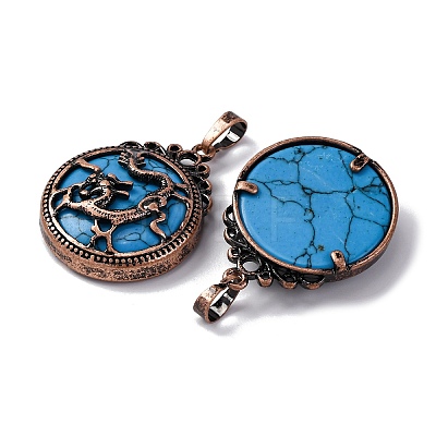 Synthetic Turquoise Pendants G-A241-02R-05-1