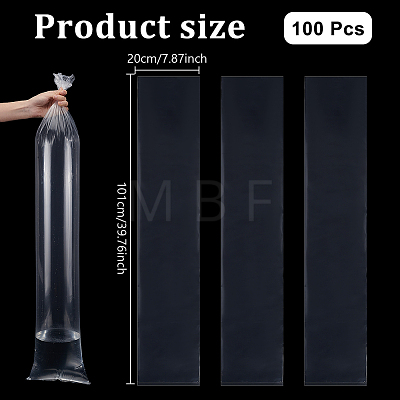 Rectangle PE Plastic Film Storage Bags ABAG-WH0044-98A-1