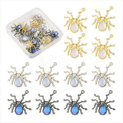 18Pcs 3 Colors Halloween Rack Plating Alloy Pendants FIND-TA0002-05-1