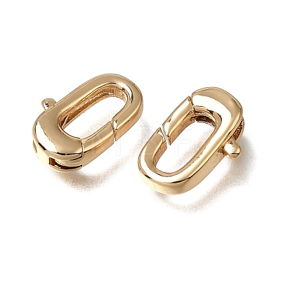 Brass Spring Gate Rings KK-CBA4292-10G-1