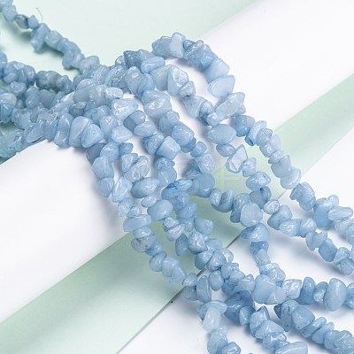 Dyed Natural Aquamarine Beads Strands X-G-F703-12-1
