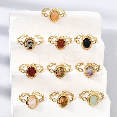 304 Stainless Steel Cuff Open Rings for Women GG-CBA7994-01G-1