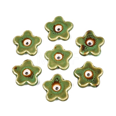 Vintage Handmade Porcelain Beads PORC-Q008-15C-1