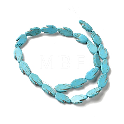 Synthetic Turquoise Dyed Beads Strands G-E594-19-1