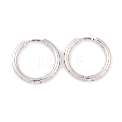 Round Ring 304 Stainless Steel Hoop Earrings for Women EJEW-G388-02B-P-1