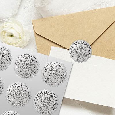 34 Sheets Custom Silver Foil Embossed PET Picture Sticker DIY-WH0528-021-1