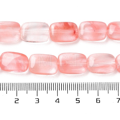 Cherry Quartz Glass Beads Strands G-K357-D07-01-1