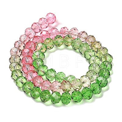 Transparent Painted Glass Beads Strands DGLA-A034-T8mm-A18-1