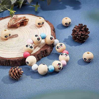 Natural Wood European Beads WOOD-PH0009-34-01B-1