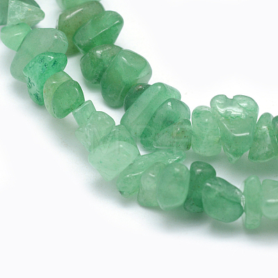 Natural Green Aventurine Beads Strands X-G-P332-09B-1