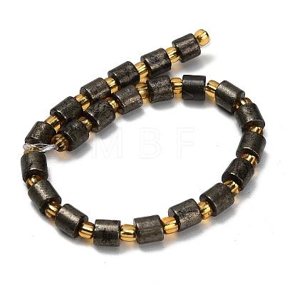 Natural Gold Pyrite/Golden Pyrite Beads Strands G-F833-K01-01-1