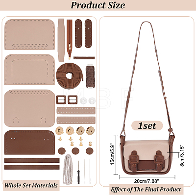 DIY PU Imitation Leather  Women's Crossbody Bag Making Kits DIY-WH0399-38A-1