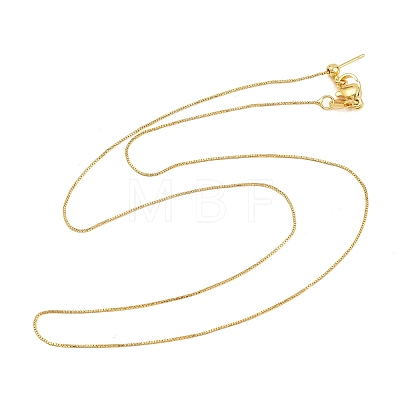 0.8MM Brass Box Chain Adjustable Slider Necklaces KK-H533-09B-G-1
