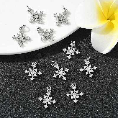 SHEGRACE Brass Micro Pave Cubic Zirconia Pendants XGRQ3D201-487P-1