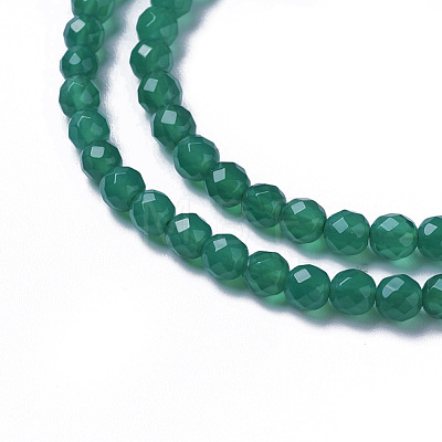 Natural Green Onyx Agate Beads Strands G-F596-12B-3mm-1