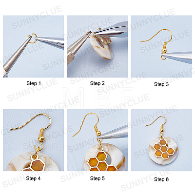 DIY Dangle Earring Making Kits DIY-SC0015-98-1