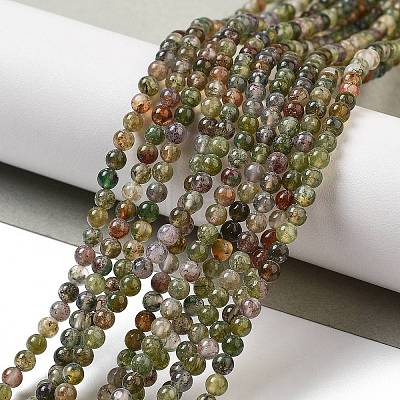 Natural Indian Agate Bead Strands G-A130-3mm-K12-01-1